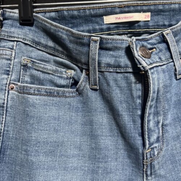 Levi's | 714 Straight Jeans | Size 28 Light Blue - Picture 2 of 7